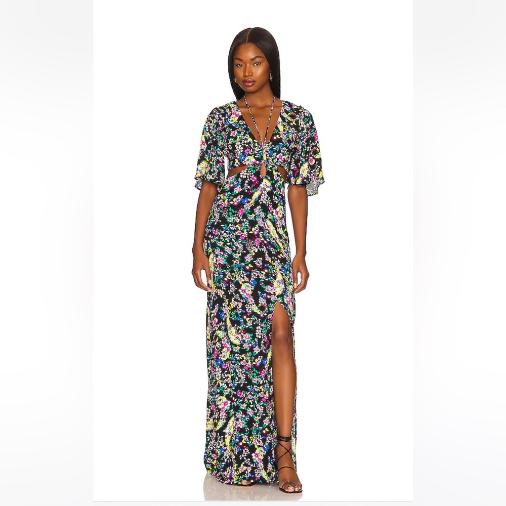 AFRM Savvy Maxi Dress in Noir Paisley
